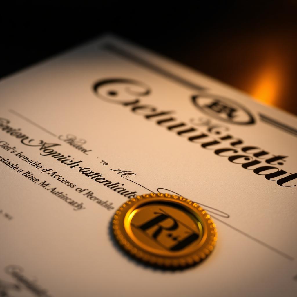 Certificate of Authenticity